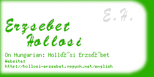 erzsebet hollosi business card